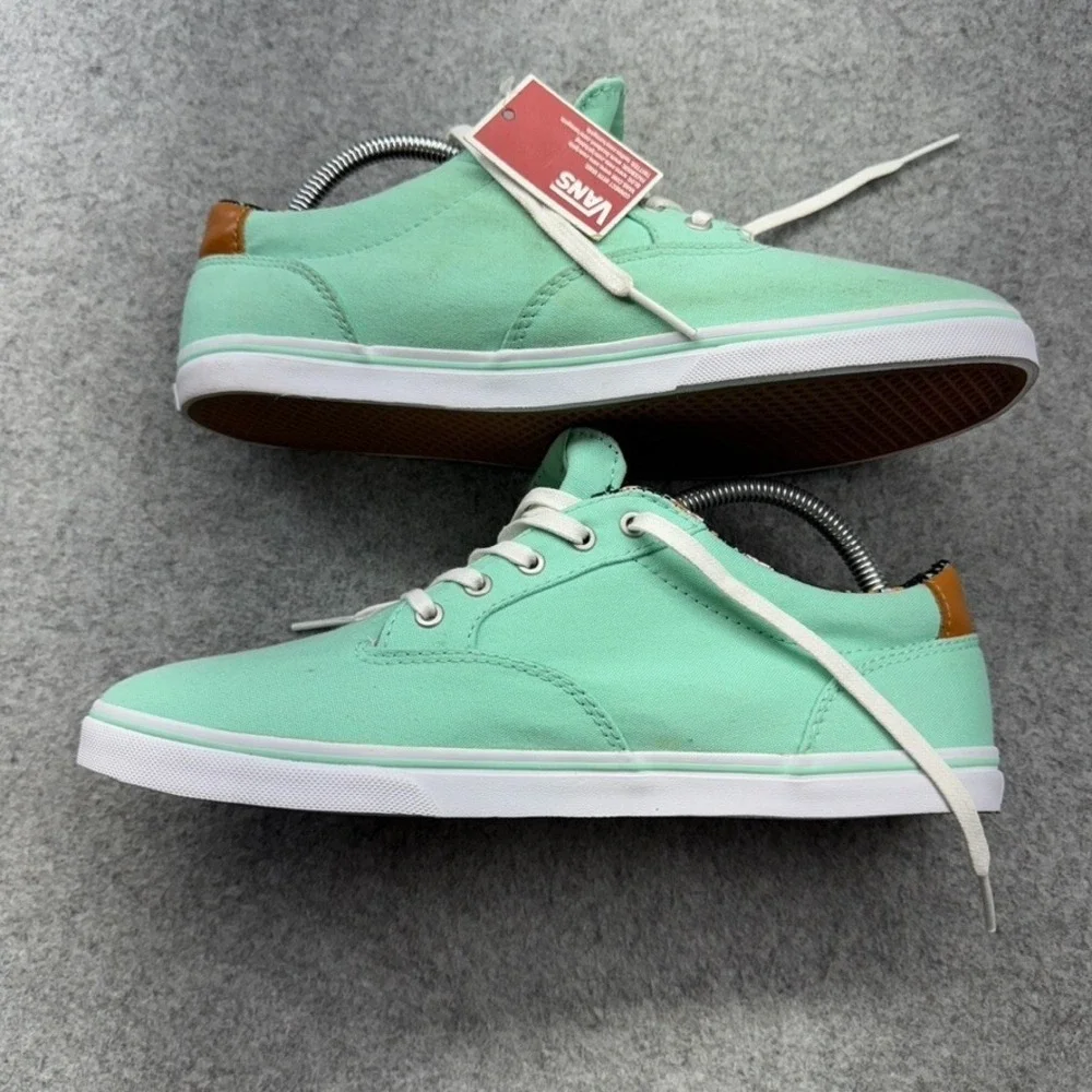 Vans Chauffeur SF Shoes 11 Mint Green Floral Canvas Boat Sneakers NWT Surf *READ